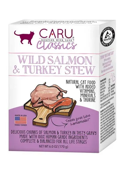 12/5.5oz. Caru Cat Salmon & Turkey Stew - Health/First Aid